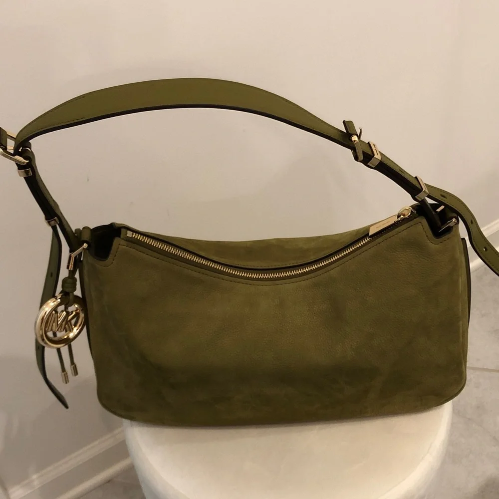 Michael Kors Olive Green Hobo Shoulder Bag